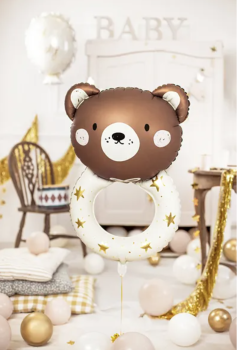 XXL Folienballon Figur - Teddybär Rassel - 61cm x 88cm